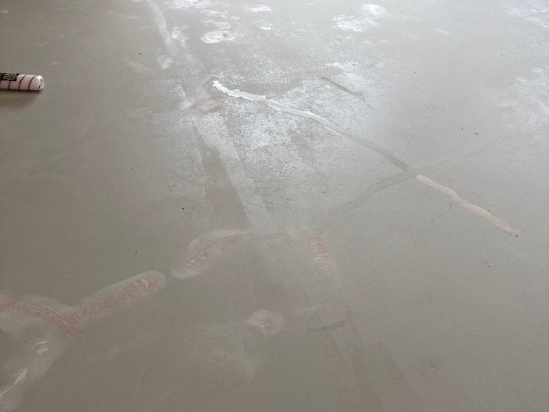 Concrete floor before epoxy coating